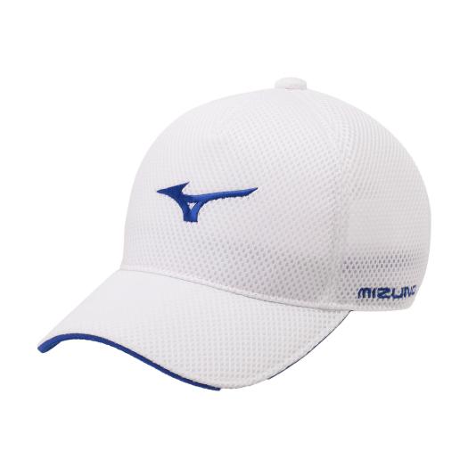 MIZUNO SHOP [ミズノ公式オンラインショップ] ダブルラッセルメッシュキャップ(大きいサイズ)[メンズ] 71 ホワイト×ブルー E2JWA056