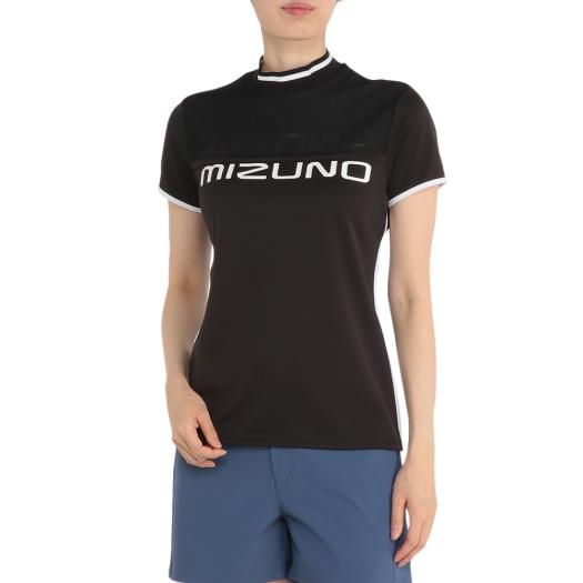 MIZUNO SHOP [ミズノ公式オンラインショップ] 【遮熱素材】ソーラーカットリブネック半袖シャツ[ウィメンズ] 09 ブラック E2MAB211