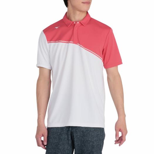 MIZUNO SHOP [ミズノ公式オンラインショップ] 【接触冷感／遮熱素材】アイスタッチソーラーカット半袖共衿ジップアップシャツ【驚着極涼】 メンズ 86 パラダイス
