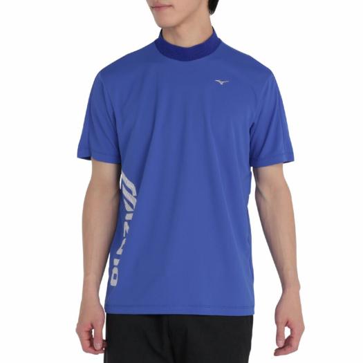 MIZUNO SHOP [ミズノ公式オンラインショップ] 【接触冷感／遮熱素材】アイスタッチソーラーカット半袖モックネックシャツ【驚着極涼】 メンズ 15 ロイヤルブルー