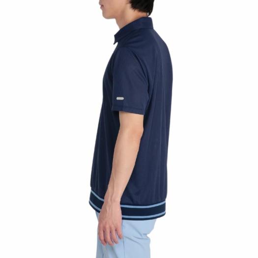 汗処理／通気】ドライエアロフローメッシュ半袖共衿シャツ|E2MAC010