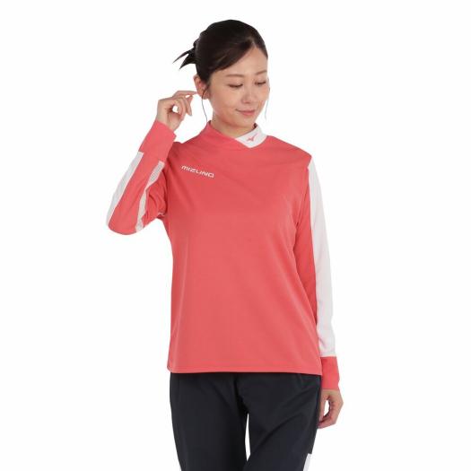 MIZUNO SHOP [ミズノ公式オンラインショップ] 【遮熱素材／接触冷感】ソーラーカットアイスタッチベンチレーション長袖シャツ ウィメンズ 64 ピンク E2MAC204