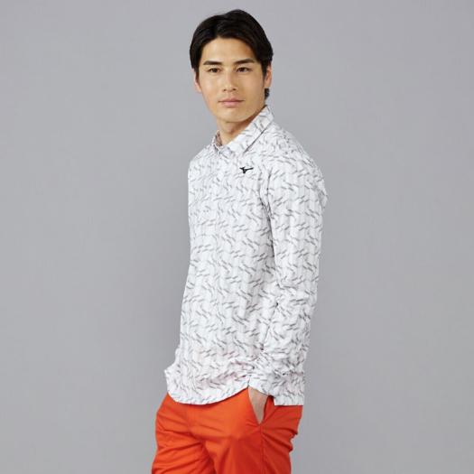 MIZUNO SHOP [ミズノ公式オンラインショップ] 総柄グラフィックプリント長袖シャツ メンズ 03 ライトグレー E2MAC502