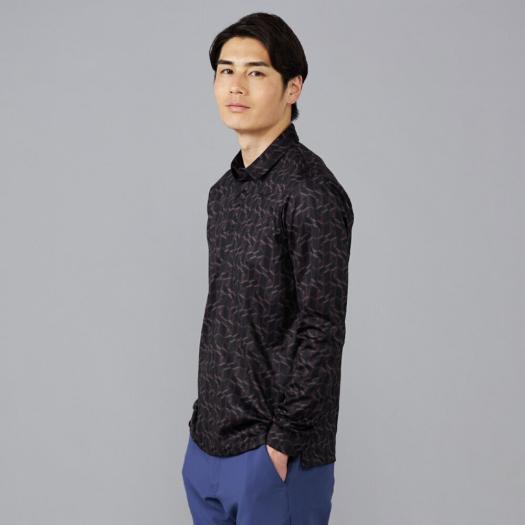 MIZUNO SHOP [ミズノ公式オンラインショップ] 総柄グラフィックプリント長袖シャツ メンズ 09 ブラック E2MAC502