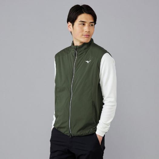 MIZUNO SHOP [ミズノ公式オンラインショップ] ネクスライトエアストレッチベスト メンズ 36 オリーブ E2MEC506
