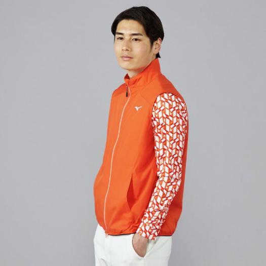 MIZUNO SHOP [ミズノ公式オンラインショップ] ネクスライトエアストレッチベスト メンズ 53 オレンジ E2MEC506