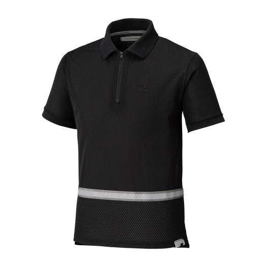 MIZUNO SHOP [ミズノ公式オンラインショップ] 【ミズノ公式オンライン限定】ジャガードポロシャツ(ワーキング) ユニセックス 09 ブラック F2JAC301