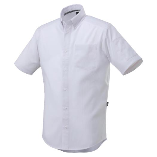 MIZUNO SHOP [ミズノ公式オンラインショップ] 布帛ワークシャツ(半袖／制電素材)[ユニセックス] 01 ホワイト F2JC1580