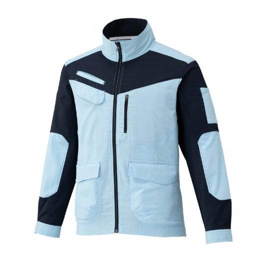 MIZUNO SHOP [ミズノ公式オンラインショップ] ワークジャケット(春夏用) ユニセックス 82 サックス×ネイビー F2JE2194