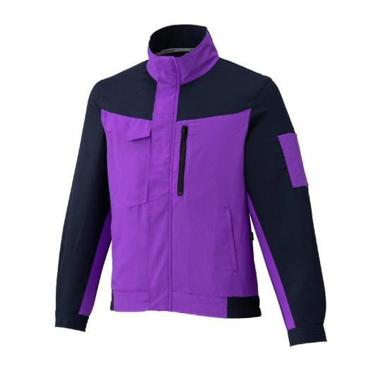 MIZUNO SHOP [ミズノ公式オンラインショップ] ワークジャケット(制電／春夏用／エコ素材) ユニセックス 88 ネイビー×パープル F2JEA183