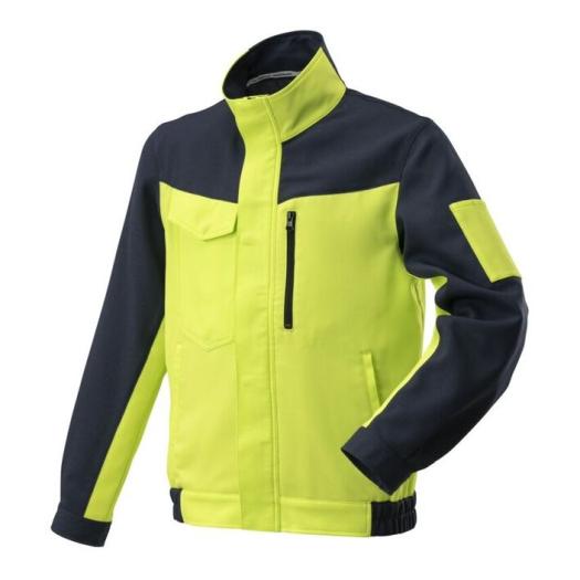 MIZUNO SHOP [ミズノ公式オンラインショップ] ワークジャケット(大きいサイズ／制電／春夏用／エコ素材) ユニセックス 85 ネイビー×ライムグリーン F2JEA183_b