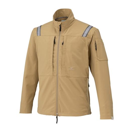 MIZUNO SHOP [ミズノ公式オンラインショップ] 【ミズノ公式オンライン限定】ストレッチ撥水ブルゾン(制電) ユニセックス 49 ベージュ F2JEC302