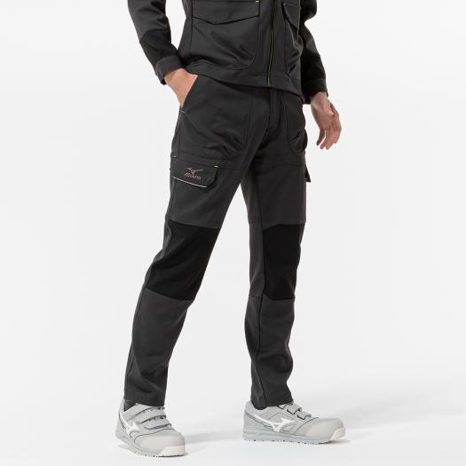 MIZUNO SHOP [ミズノ公式オンラインショップ] ワークパンツ(大きいサイズ／通年素材) ユニセックス 08 チャコール×ブラック F2JF1194_b