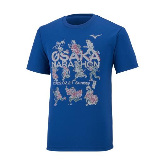 MIZUNO SHOP [ミズノ公式オンラインショップ] 【大阪マラソン2022】大会記念Tシャツ[ユニセックス] 25 ブルー J2MA2Y56