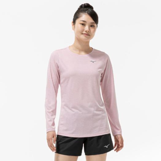 MIZUNO SHOP [ミズノ公式オンラインショップ] クイックドライTシャツ(長袖) ウィメンズ 61 ブリーチドモーブ J2MAC722