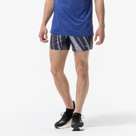 MIZUNO SHOP [ミズノ公式オンラインショップ] ランニング マルチポケットパンツ グラフィック 6インチ ユニセックス 91 バリトンブルー J2MBC014