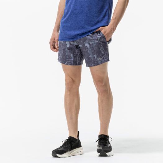 MIZUNO SHOP [ミズノ公式オンラインショップ] ランニング マルチポケットパンツ プラス グラフィック 7インチ ユニセックス 92 グレーストーン J2MBC015