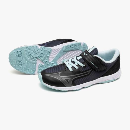 MIZUNO SHOP [ミズノ公式オンラインショップ] スピードスタッズ4 ベルト ジュニア 51 ブラック×ライトブルー K1GC2423