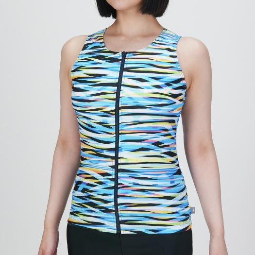 MIZUNO SHOP [ミズノ公式オンラインショップ] アクアフィットネス用トップス(めくれにくい裾ゴム付) ウィメンズ 23 ライトグレー N2JAC841