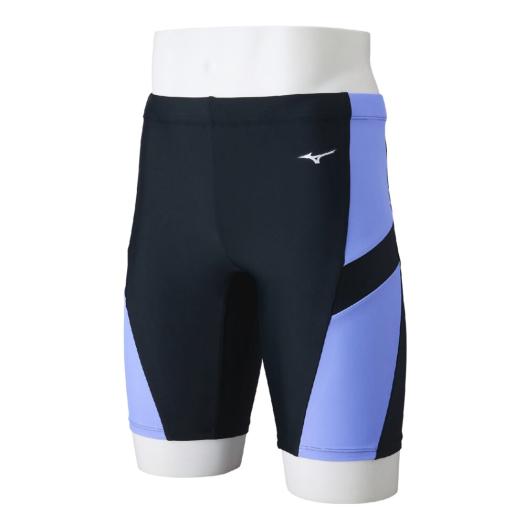 MIZUNO SHOP [ミズノ公式オンラインショップ] アクアフィットネス用ハーフスパッツ(直営店限定品／立体カップ付) メンズ 97 ブラック×Dラベンダー N2JBC123