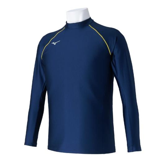MIZUNO SHOP [ミズノ公式オンラインショップ] ラッシュガード ジュニア 84 ネイビー×イエロー N2JCC401