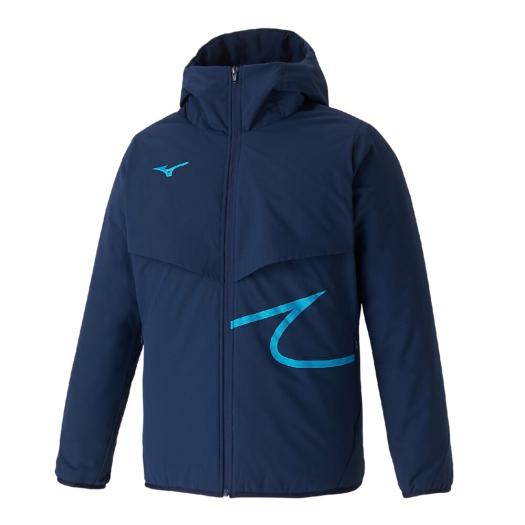 MIZUNO SHOP [ミズノ公式オンラインショップ] （ブレスサーモ）【サーマルチャージ／発熱】ウォーマージャケット(中綿) ユニセックス 83 ネイビー×カプリブリー