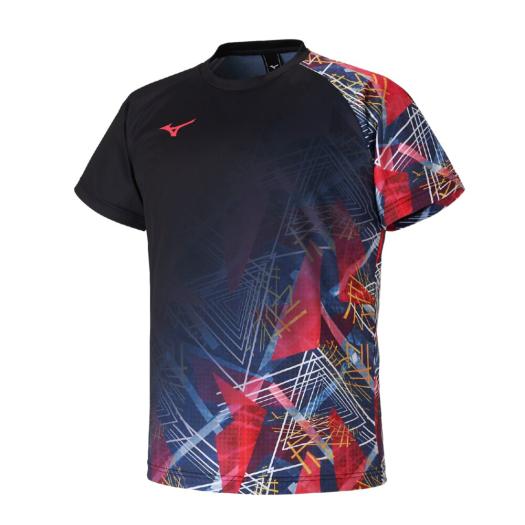 MIZUNO SHOP [ミズノ公式オンラインショップ] Tシャツ(スイム) ユニセックス 96 ブラック×パラダイスピンク N2JCC550