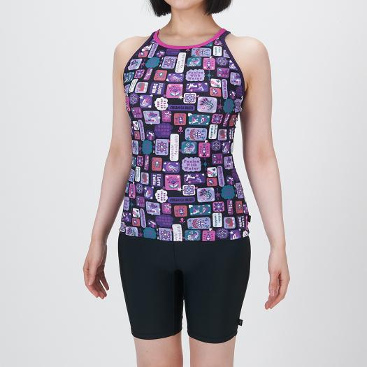 MIZUNO SHOP [ミズノ公式オンラインショップ] アクアフィットネス用セパレーツ(めくれにくい裾ゴム付) ウィメンズ 09 ブラック N2JGC842