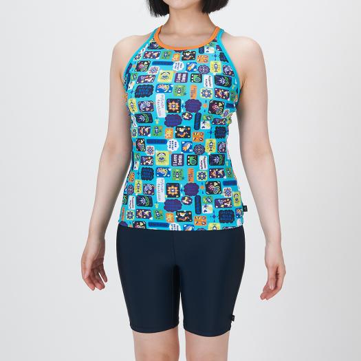 MIZUNO SHOP [ミズノ公式オンラインショップ] アクアフィットネス用セパレーツ(めくれにくい裾ゴム付) ウィメンズ 24 ターコイズ N2JGC842