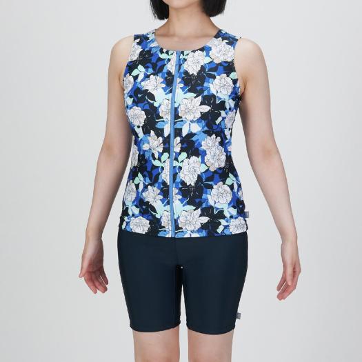 MIZUNO SHOP [ミズノ公式オンラインショップ] アクアフィットネス用セパレーツ(めくれにくいボタン付) ウィメンズ 25 ブルー N2JGC852