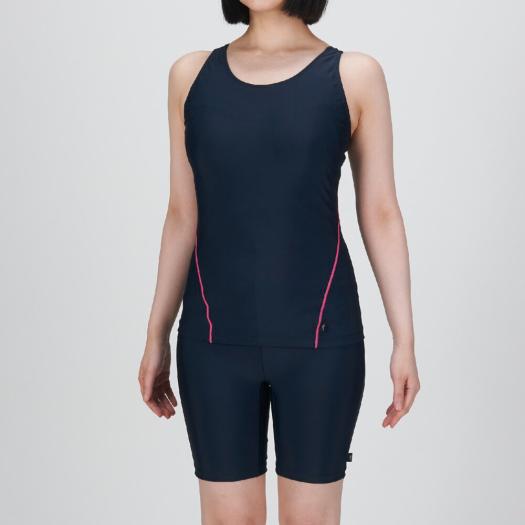 MIZUNO SHOP [ミズノ公式オンラインショップ] 【ドレスアップスイム】アクアフィットネス用セパレーツ(インセパ) ウィメンズ 86 ネイビー×ピンク N2JGC854