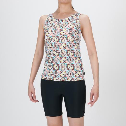 MIZUNO SHOP [ミズノ公式オンラインショップ] アクアフィットネス用セパレーツ(めくれにくいボタン付) ウィメンズ 55 オレンジブラウン N2JGC855