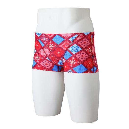 MIZUNO SHOP [ミズノ公式オンラインショップ] 競泳練習用ショートスパッツ メンズ 62 レッド N2MBC082