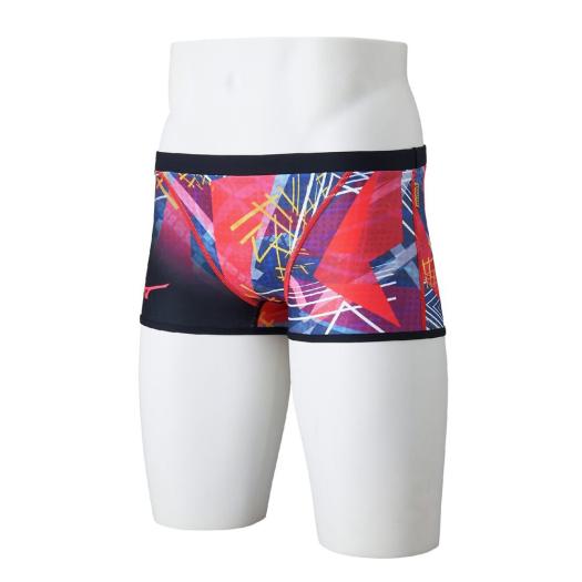 MIZUNO SHOP [ミズノ公式オンラインショップ] 競泳練習用ショートスパッツ メンズ 96 グレイストーン×パラダイスピンク N2MBC571