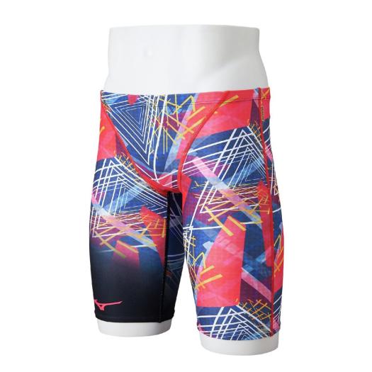 MIZUNO SHOP [ミズノ公式オンラインショップ] 競泳練習用ハーフスパッツ メンズ 96 グレイストーン×パラダイスピンク N2MBC573