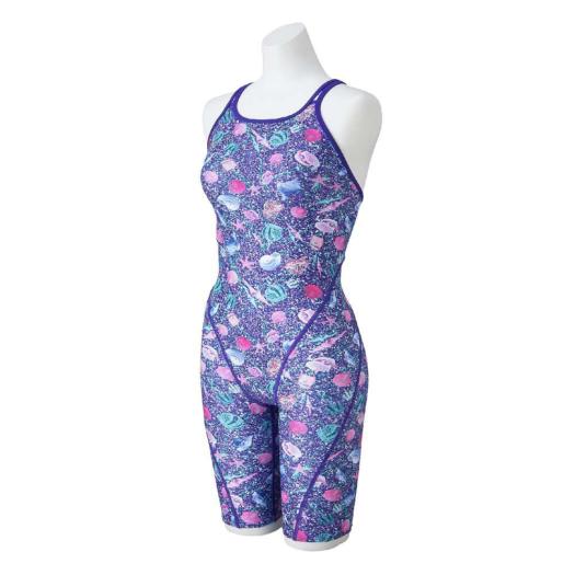 MIZUNO SHOP [ミズノ公式オンラインショップ] 【TERAKAWA AYA COLLECTION】競泳練習用ハーフスーツ ウィメンズ 67 パープル N2MGC275