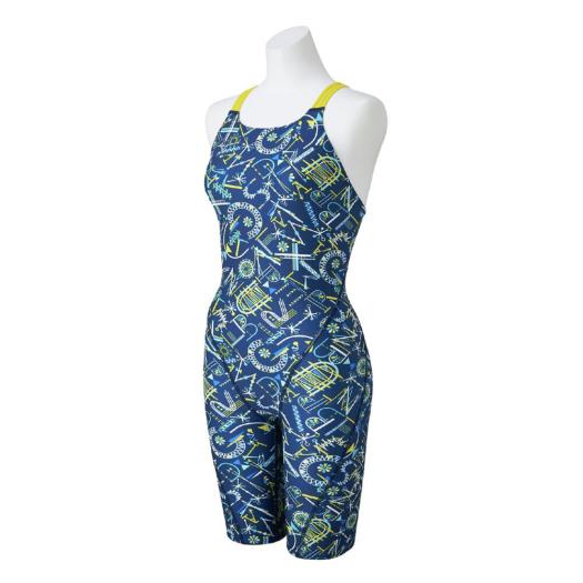 MIZUNO SHOP [ミズノ公式オンラインショップ] 競泳練習用ハーフスーツ ウィメンズ 14 ネイビー N2MGC785