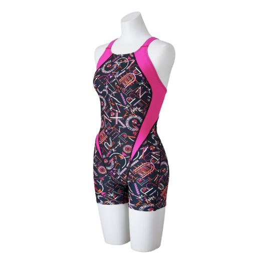 MIZUNO SHOP [ミズノ公式オンラインショップ] 競泳練習用ミディアムハーフスーツ ウィメンズ 09 ブラック N2MGC786