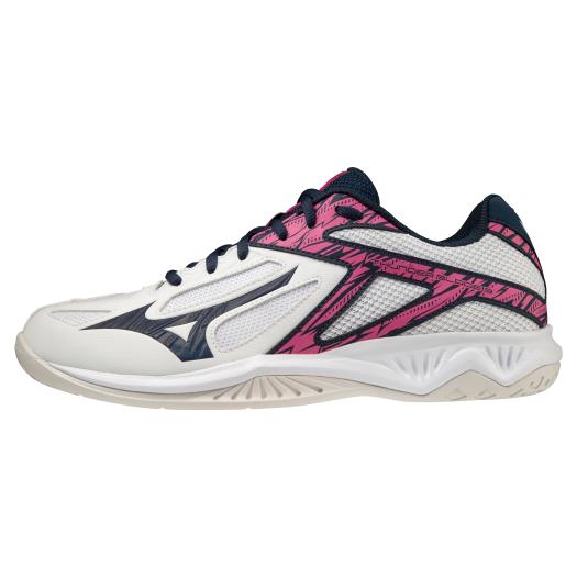 MIZUNO SHOP [ミズノ公式オンラインショップ] サンダーブレード3(バレーボール)[ユニセックス] 14 ホワイト×ネイビー×ピンク V1GA2170の大画像