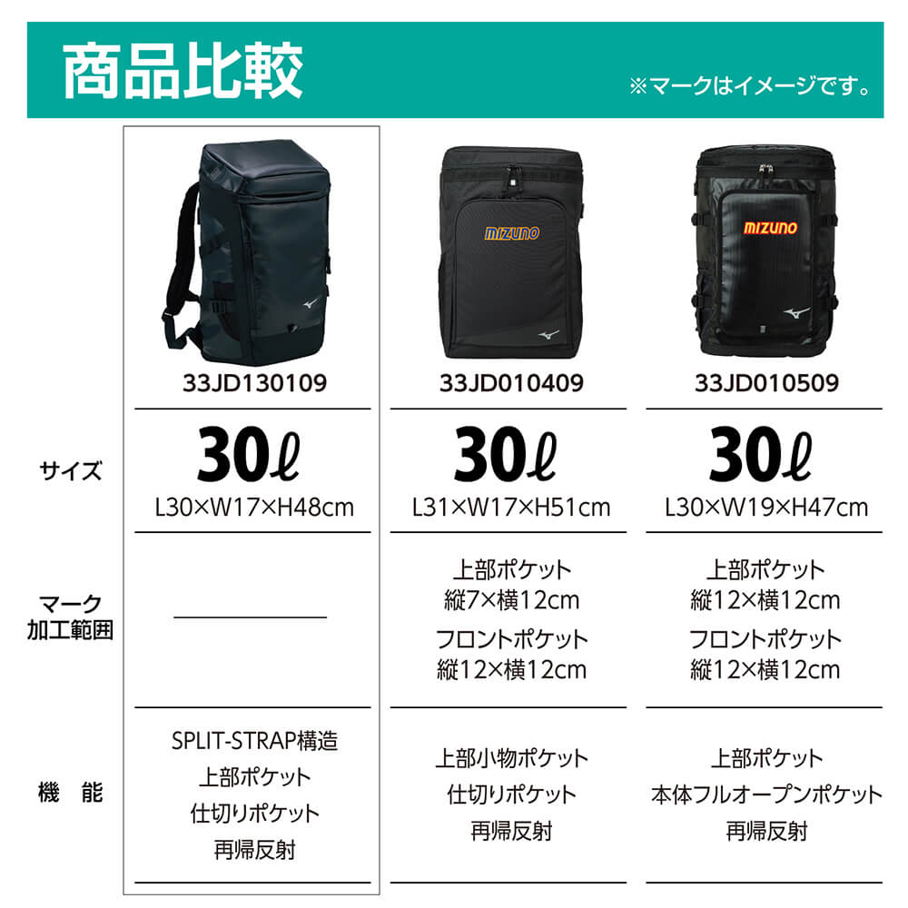 ターポリンバックパック(30L)|33JD1301|バックパック|バッグ|ミズノ公式オンライン